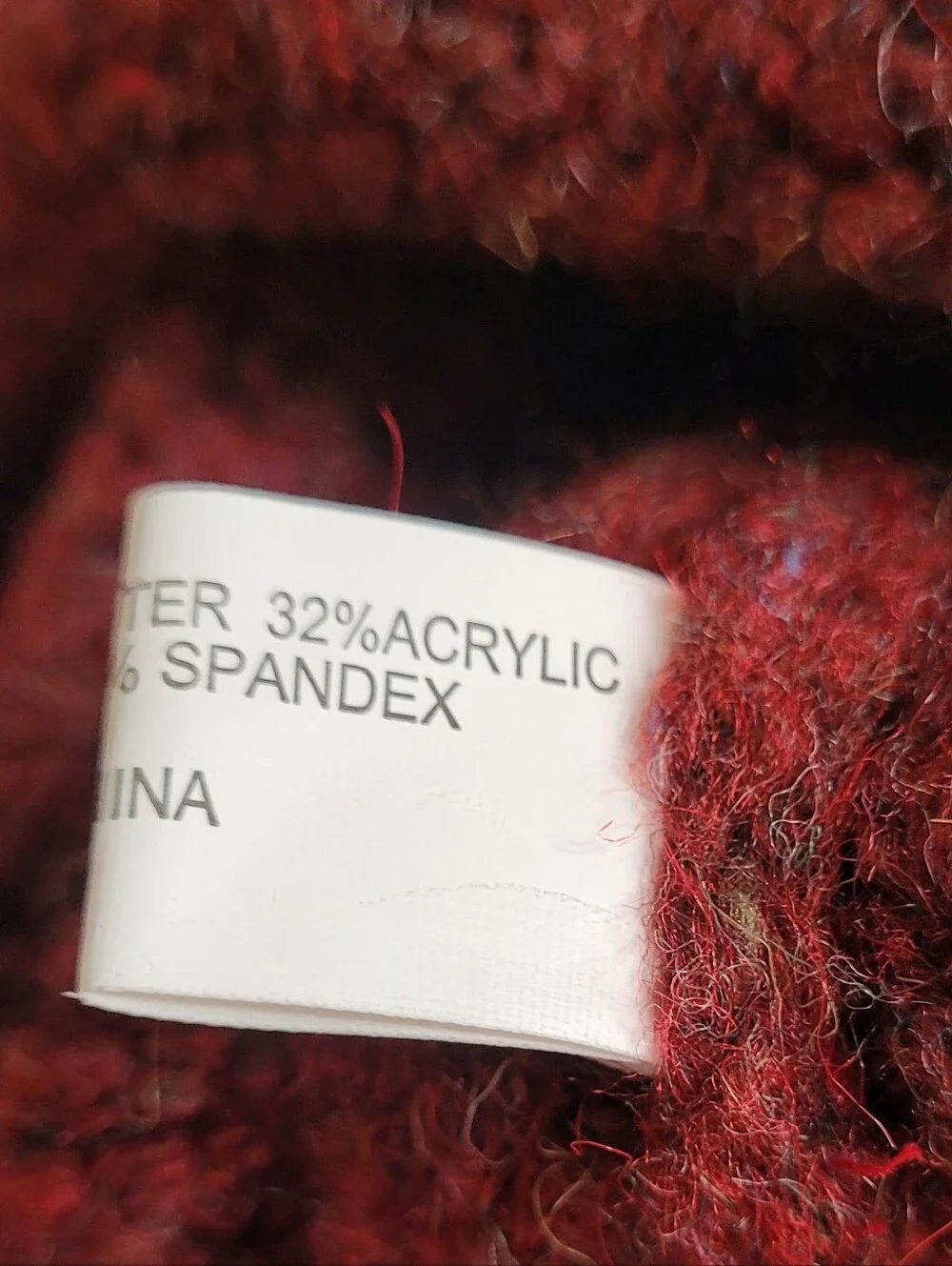 Dark Red Cable Knit Pom-Pom Beanie